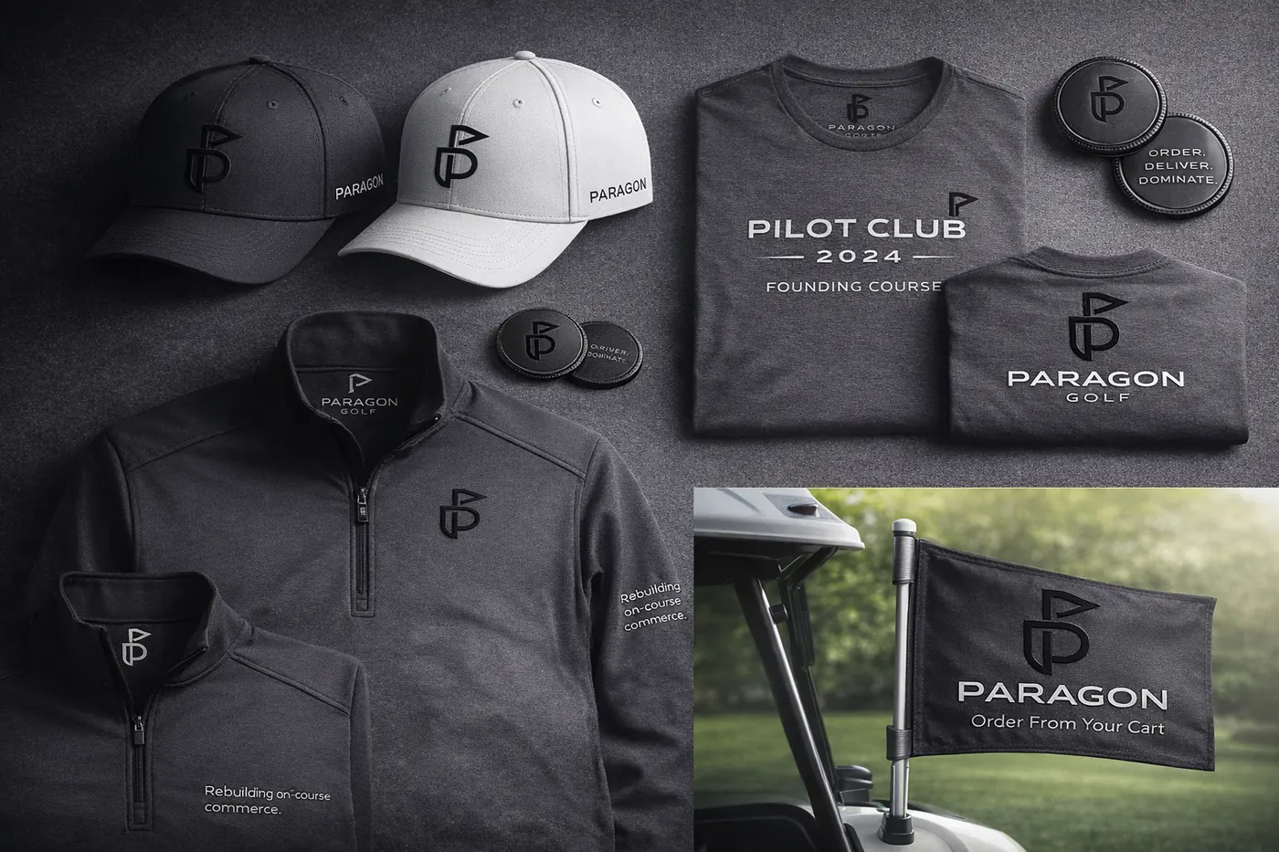 Paragon Golf branded apparel and accessories