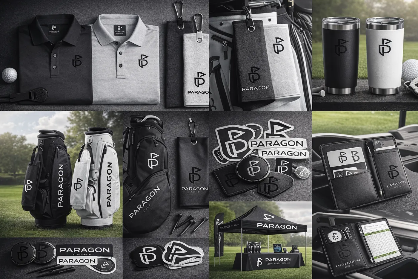 Paragon Golf branded products: apparel, bags, drinkware and accessories