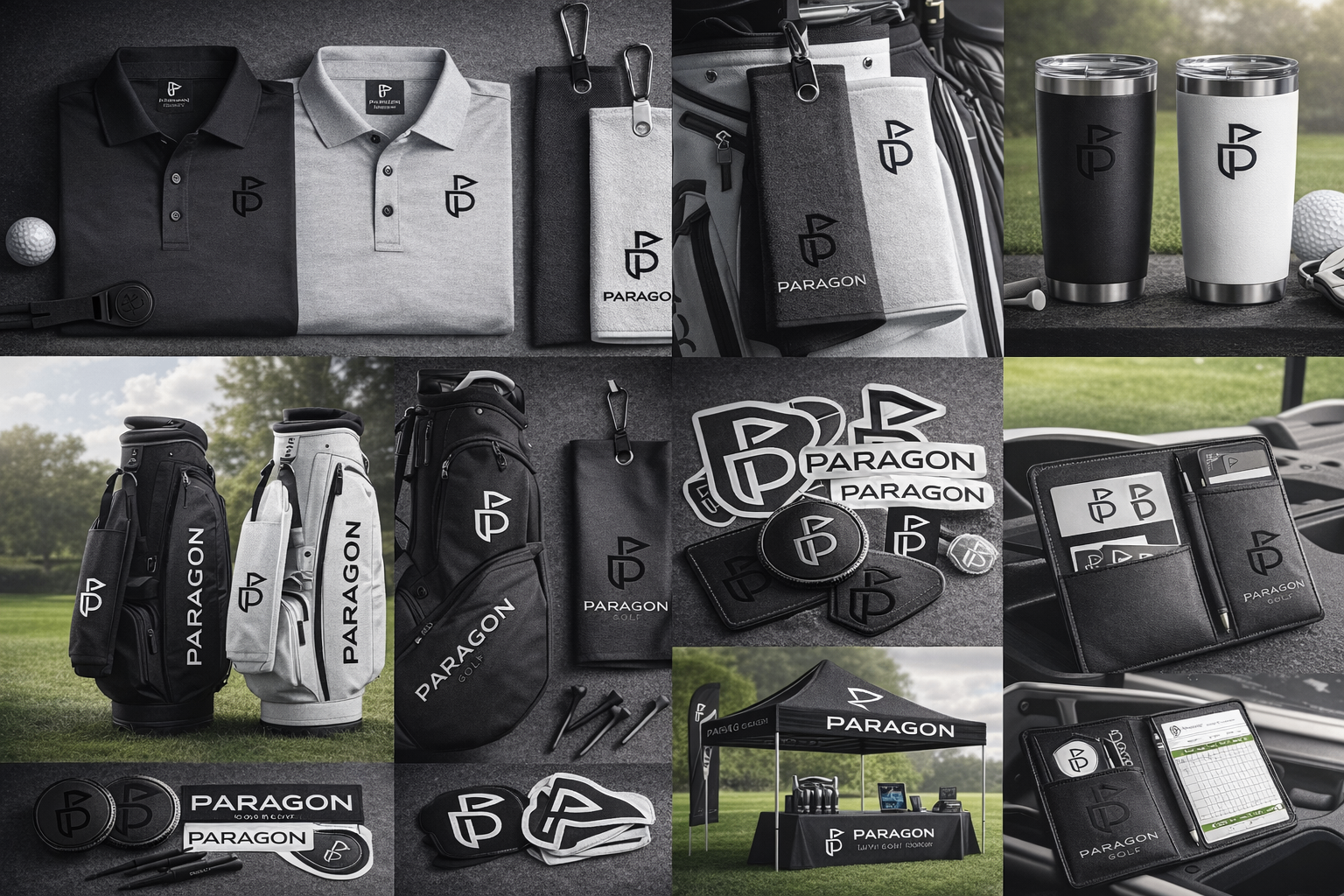 Paragon Golf branded products: apparel, bags, drinkware and accessories